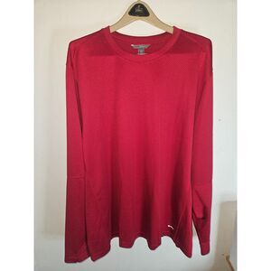Outer Boundary Mens 3XL Shirt Long Sleeve Red Athletic Mesh Performance Crew